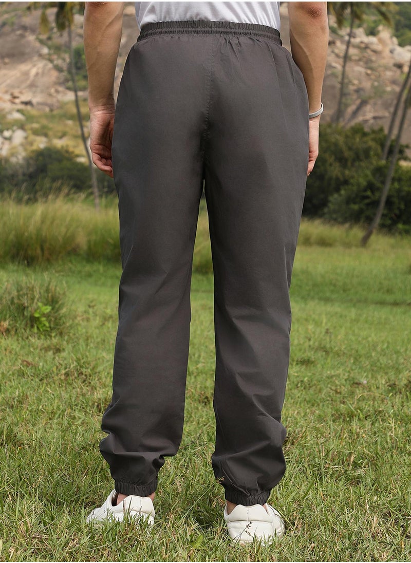 Men's Charcoal Black Parachute Utility Trousers