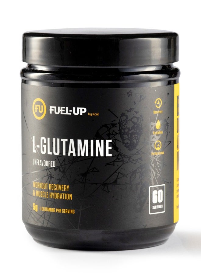 L-Glutamine Powder – 300g (10.58oz) Unflavoured, 60 Servings – Workout Recovery & Muscle Hydration Supplement