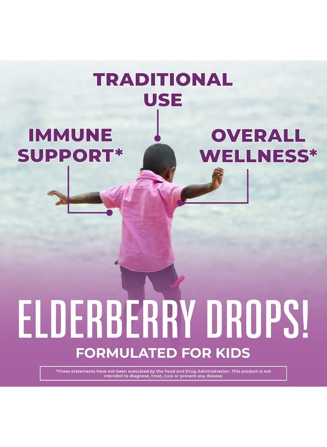 USDA Organic Elderberry Liquid Drops for Kids by MaryRuth's