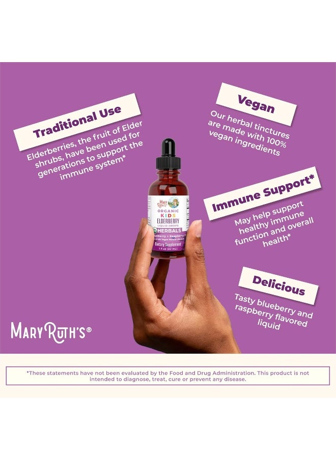 USDA Organic Elderberry Liquid Drops for Kids by MaryRuth's