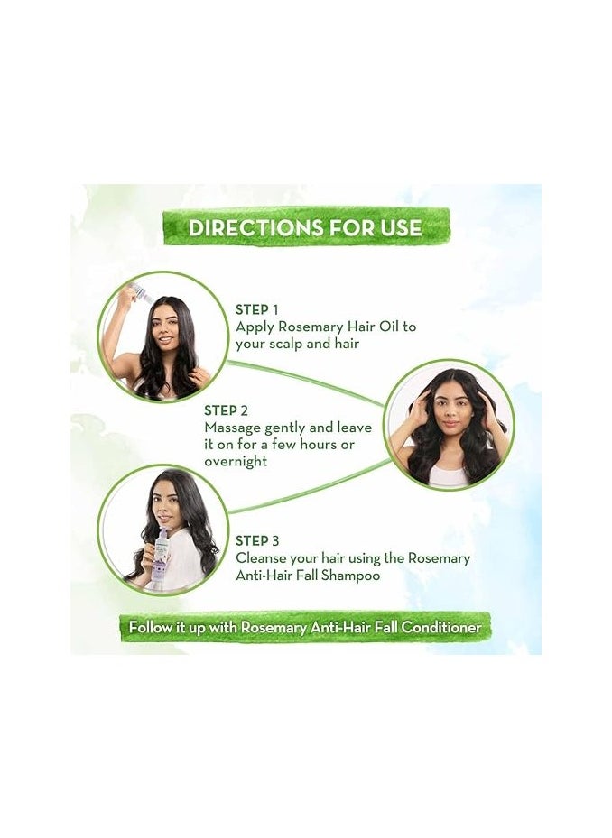 ROSEMARY HAIR GROWTH OIL 150ML + Mamaearth Rosemary Anti-Hairfall Shampoo 250ml