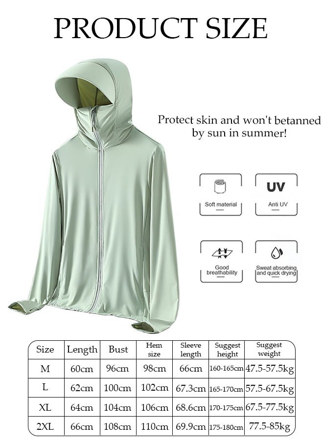 Lightweight Sun Protection Clothing For Men, UPF 50+ Long Sleeve Sun Protection Hoodie Shirt , Long Sleeve Ice Silk Hoodie Shirts for Outdoor Climbing Hiking