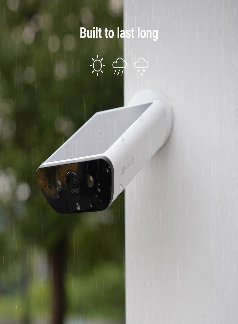 CB5 Outdoor Security Camera, 4K/8MP Solar Battery Camera with Always-On Video, Built-in Solar Panel, AI Human/Vehicle Detection, Weatherproof, Color Night Vision, Two-Way Talk, Supports Wi-Fi 6