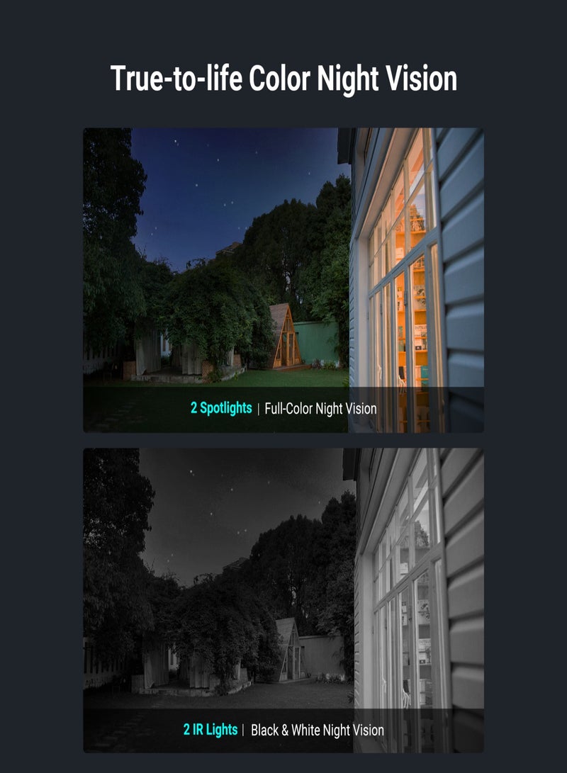 CB5 Outdoor Security Camera, 4K/8MP Solar Battery Camera with Always-On Video, Built-in Solar Panel, AI Human/Vehicle Detection, Weatherproof, Color Night Vision, Two-Way Talk, Supports Wi-Fi 6