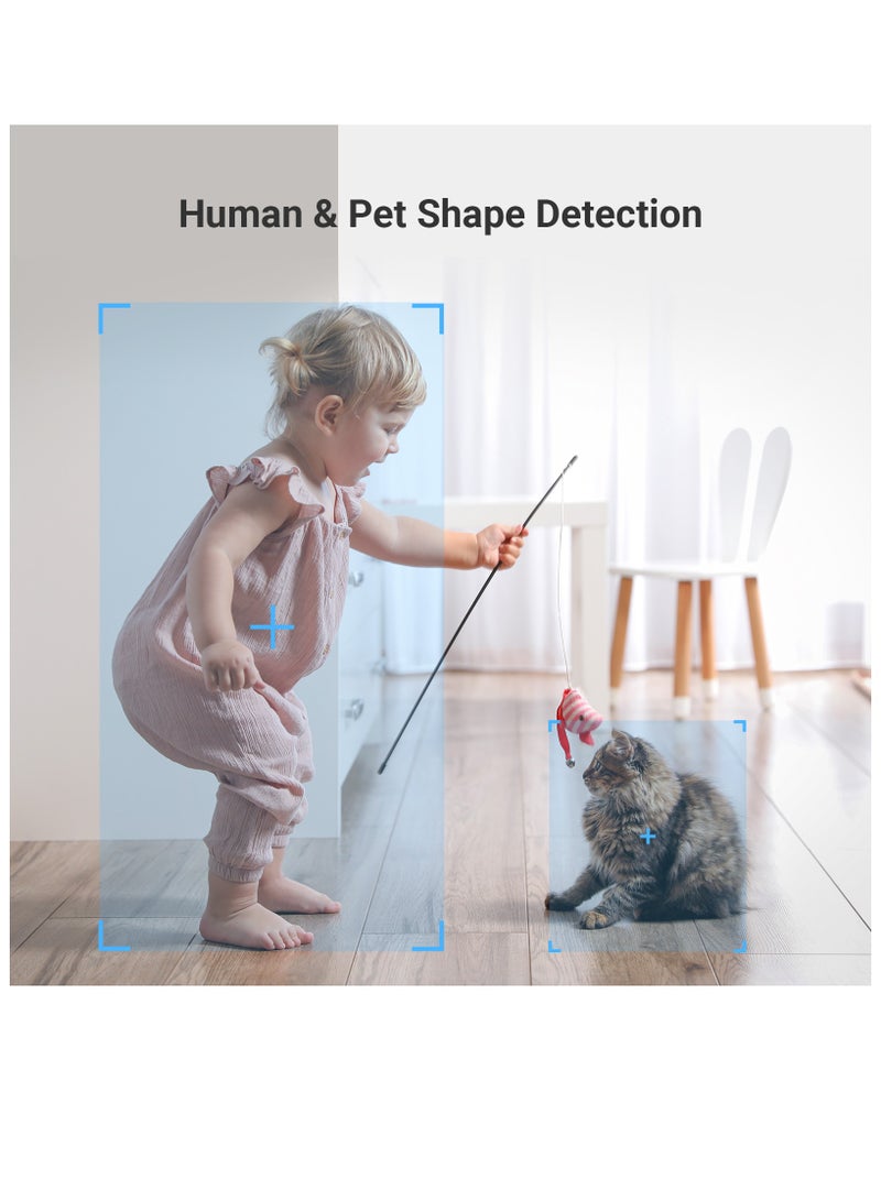 C7 Dual-Lens 2K+ Indoor Security Camera, Dual Band, 10M Starlight Color Night Vision, Pan Tilt, Human/Pet Detection, Auto Tracking, Two Way Calling, Patrol Mode, Alarm, Alexa & Google Control