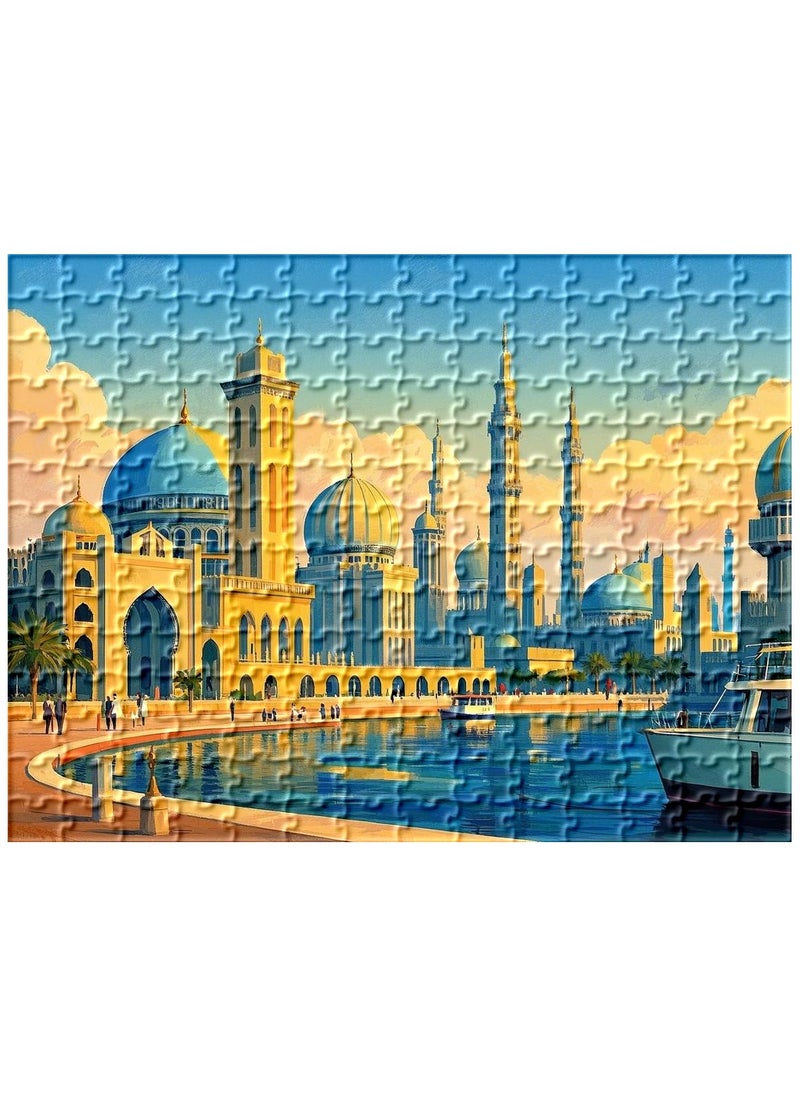 1000 Pieces Of Mosque Architectural Landscape Puzzle