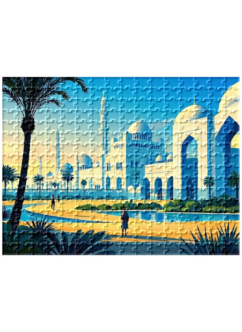 1000 Pieces Of Mosque Architectural Landscape Puzzle