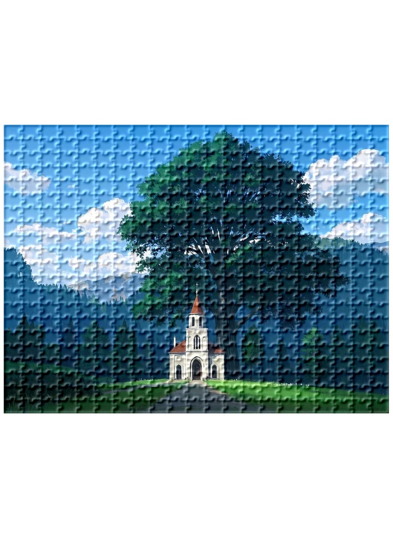 1000 Pieces Of Tree Building Sky Landscape Puzzle