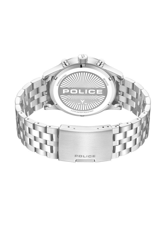 Men's Driver II Men's 45mm Multifunction Watch with Semi-Transparent Black Dial & 316L Stainless Steel Bracelet