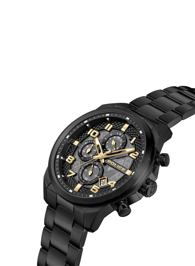 Men's Soul Men's 44mm Multifunction Watch with Charcoal Translucent Dial & 316L Stainless Steel Bracelet