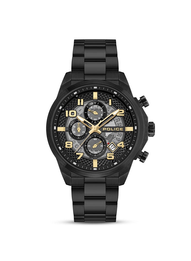 Men's Soul Men's 44mm Multifunction Watch with Charcoal Translucent Dial & 316L Stainless Steel Bracelet