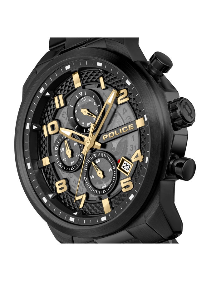 Men's Soul Men's 44mm Multifunction Watch with Charcoal Translucent Dial & 316L Stainless Steel Bracelet