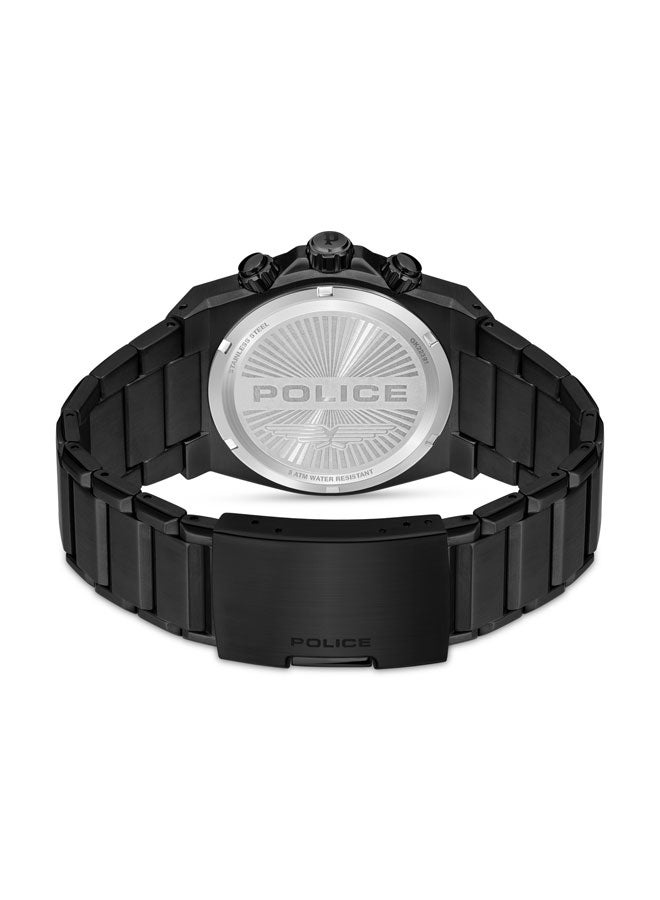 Men's Airflow Men's 43mm Multifunction Watch with Hydraulic Black Plate, Charcoal Translucent Dial & 316L Stainless Steel Bracelet