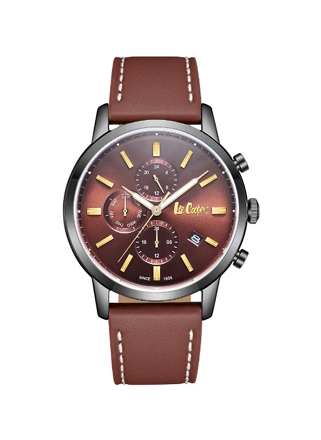Men Multi Function Dark Brown Dial Watch - LC08085.044
