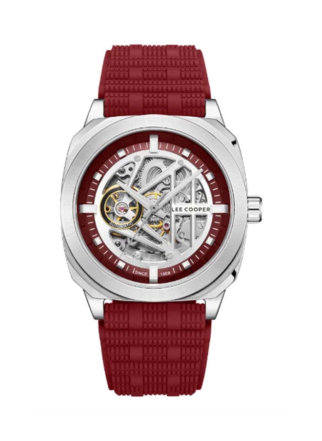 Men Automatic Red Dial Watch - LC08074.388