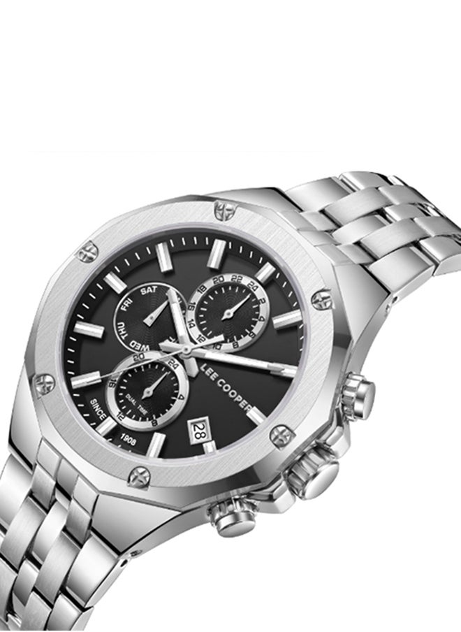 Men Multi Function Black Dial Watch - LC08104.350