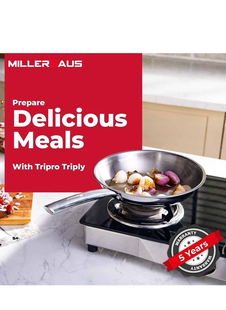 Millerhaus Tri-Ply Frypan 32cm Stainless Steel