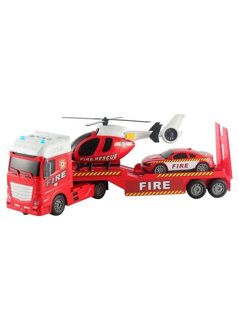 Big Size Multi-Function Fire Truck Toy - Music, Light, Inertia Action Electric Car Toy for Kids, Plastic, Interactive Vehicle with Realistic Sounds & Lights, Perfect Gift for Boys and Toddlers