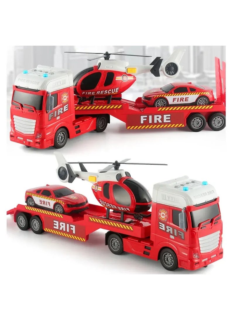 Big Size Multi-Function Fire Truck Toy - Music, Light, Inertia Action Electric Car Toy for Kids, Plastic, Interactive Vehicle with Realistic Sounds & Lights, Perfect Gift for Boys and Toddlers