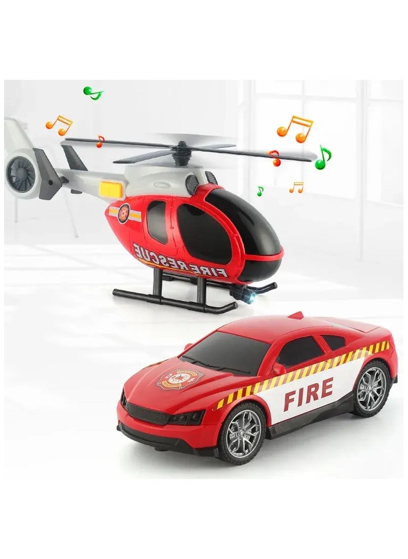 Big Size Multi-Function Fire Truck Toy - Music, Light, Inertia Action Electric Car Toy for Kids, Plastic, Interactive Vehicle with Realistic Sounds & Lights, Perfect Gift for Boys and Toddlers