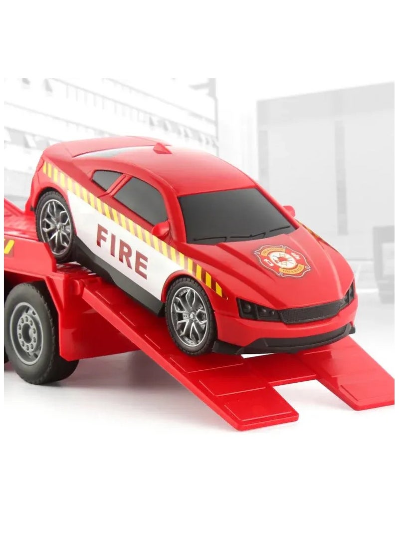 Big Size Multi-Function Fire Truck Toy - Music, Light, Inertia Action Electric Car Toy for Kids, Plastic, Interactive Vehicle with Realistic Sounds & Lights, Perfect Gift for Boys and Toddlers