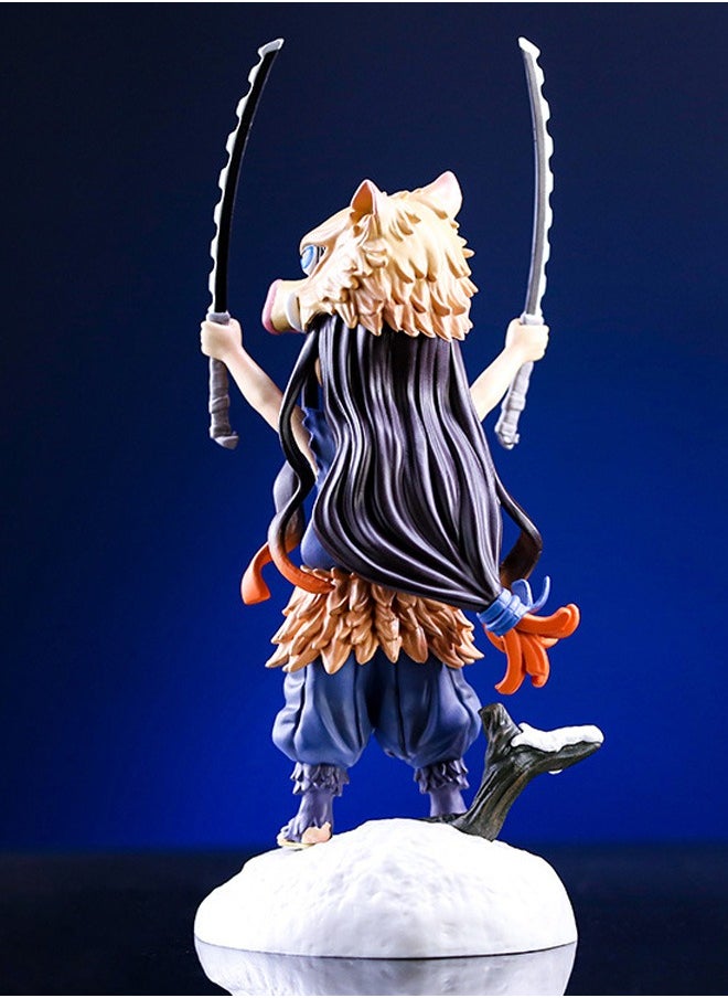 Kimetsu no Yaiba Nezuko COS Inosuke Action Figure Decorative Resin Sculpture Home Decor Statue, Art Figurine Home Ornament Decoration for Office, Living Room, Bedroom, Book Shelf, TV Cabinet, Desktop