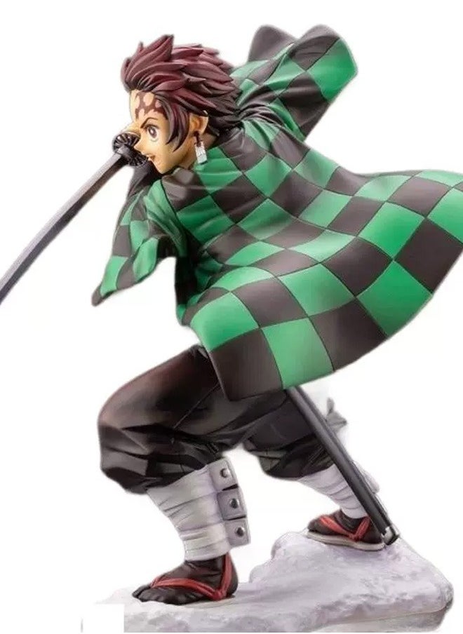Kimetsu no Yaiba Tanjiro the Gate Action Figure Decorative Resin Sculpture Home Decor Statue, Art Figurine Home Ornament Decoration for Office, Living Room, Bedroom, Book Shelf, TV Cabinet, Desktop