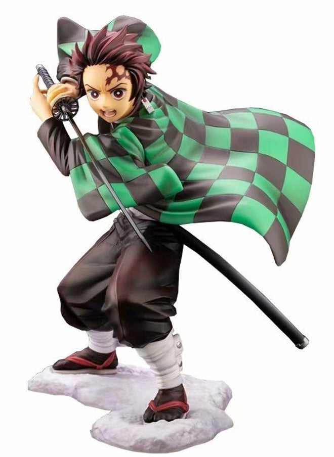 Kimetsu no Yaiba Tanjiro the Gate Action Figure Decorative Resin Sculpture Home Decor Statue, Art Figurine Home Ornament Decoration for Office, Living Room, Bedroom, Book Shelf, TV Cabinet, Desktop
