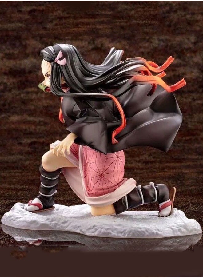 Kimetsu no Yaiba Nezuko Action Figure Decorative Resin Sculpture Home Decor Statue, Art Figurine Home Ornament Decoration for Office, Living Room, Bedroom, Book Shelf, TV Cabinet, Desktop