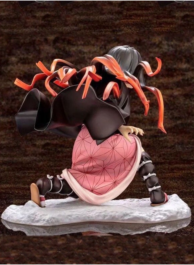 Kimetsu no Yaiba Nezuko Action Figure Decorative Resin Sculpture Home Decor Statue, Art Figurine Home Ornament Decoration for Office, Living Room, Bedroom, Book Shelf, TV Cabinet, Desktop