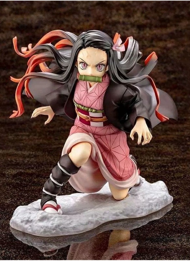 Kimetsu no Yaiba Nezuko Action Figure Decorative Resin Sculpture Home Decor Statue, Art Figurine Home Ornament Decoration for Office, Living Room, Bedroom, Book Shelf, TV Cabinet, Desktop