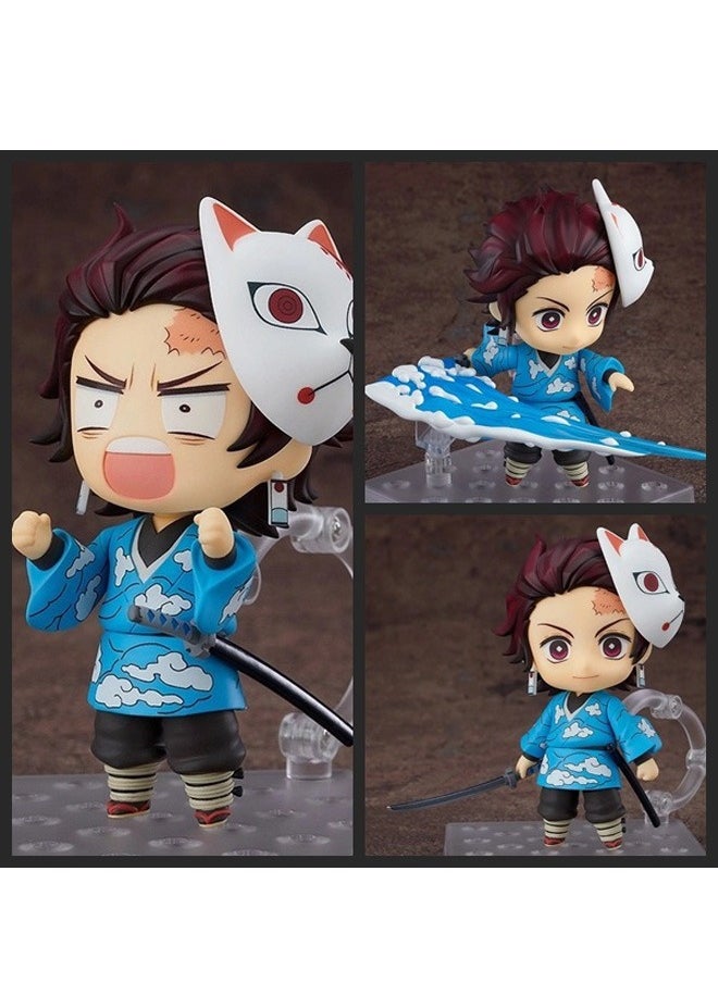 Kimetsu no Yaiba Mask Tanjiro Kamado Action Figure Decorative Resin Sculpture Home Decor Statue, Art Figurine Home Ornament Decoration for Office, Living Room, Bedroom, Book Shelf, TV Cabinet, Desktop