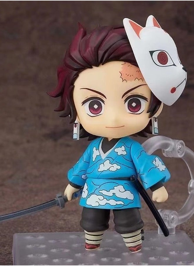 Kimetsu no Yaiba Mask Tanjiro Kamado Action Figure Decorative Resin Sculpture Home Decor Statue, Art Figurine Home Ornament Decoration for Office, Living Room, Bedroom, Book Shelf, TV Cabinet, Desktop