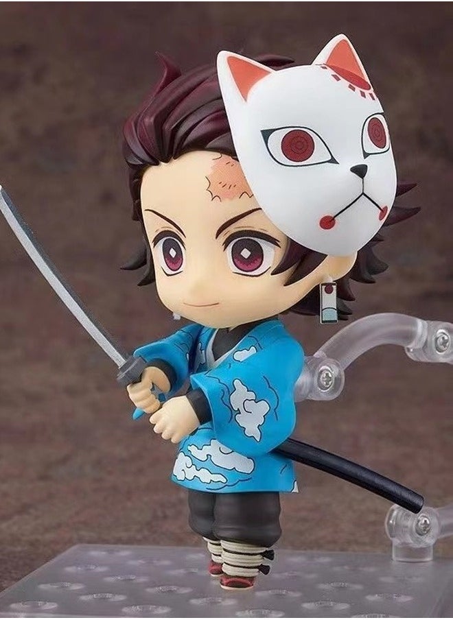 Kimetsu no Yaiba Mask Tanjiro Kamado Action Figure Decorative Resin Sculpture Home Decor Statue, Art Figurine Home Ornament Decoration for Office, Living Room, Bedroom, Book Shelf, TV Cabinet, Desktop