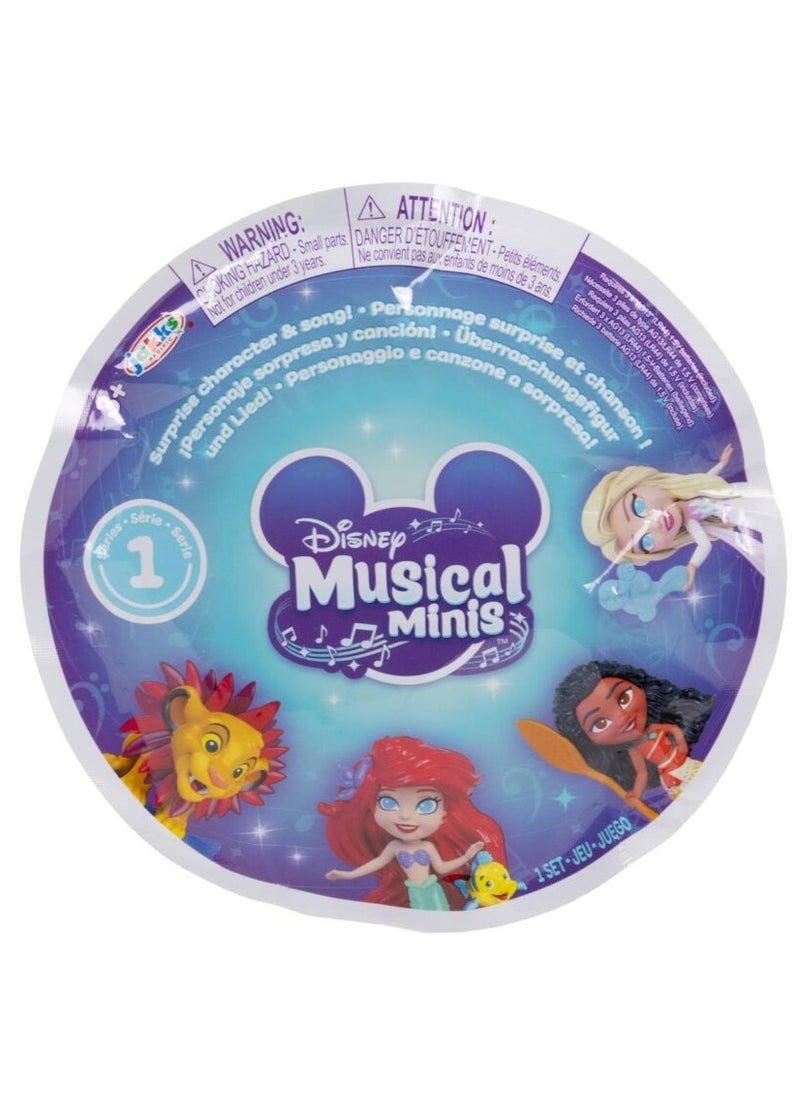 Disney Musical Mini Figure Battery Operated, Assorted 1 Piece (Character & Color May Vary) | Mystery Figure | Surprise Figure | Display Figure | Disney Princess | Disney Character with Music | Perfect Gift for Kids and Collectors