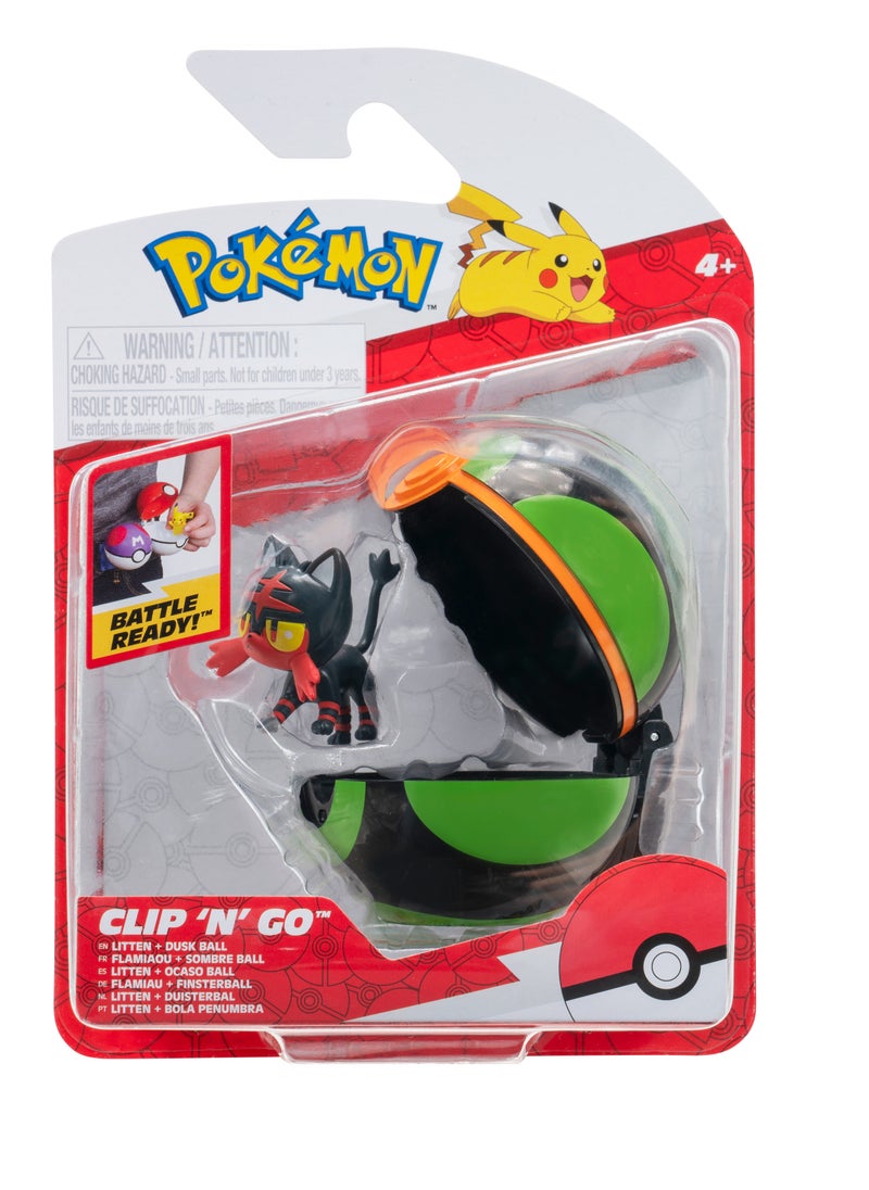 Pokemon Clip N Go, Assorted 1 Piece (Character & Color May Vary) | Poke Ball | Character Figure | Collectible Figure | Battle Figure | Pikachu , Eeve and more! | Perfect Gift for Kids and Collectors