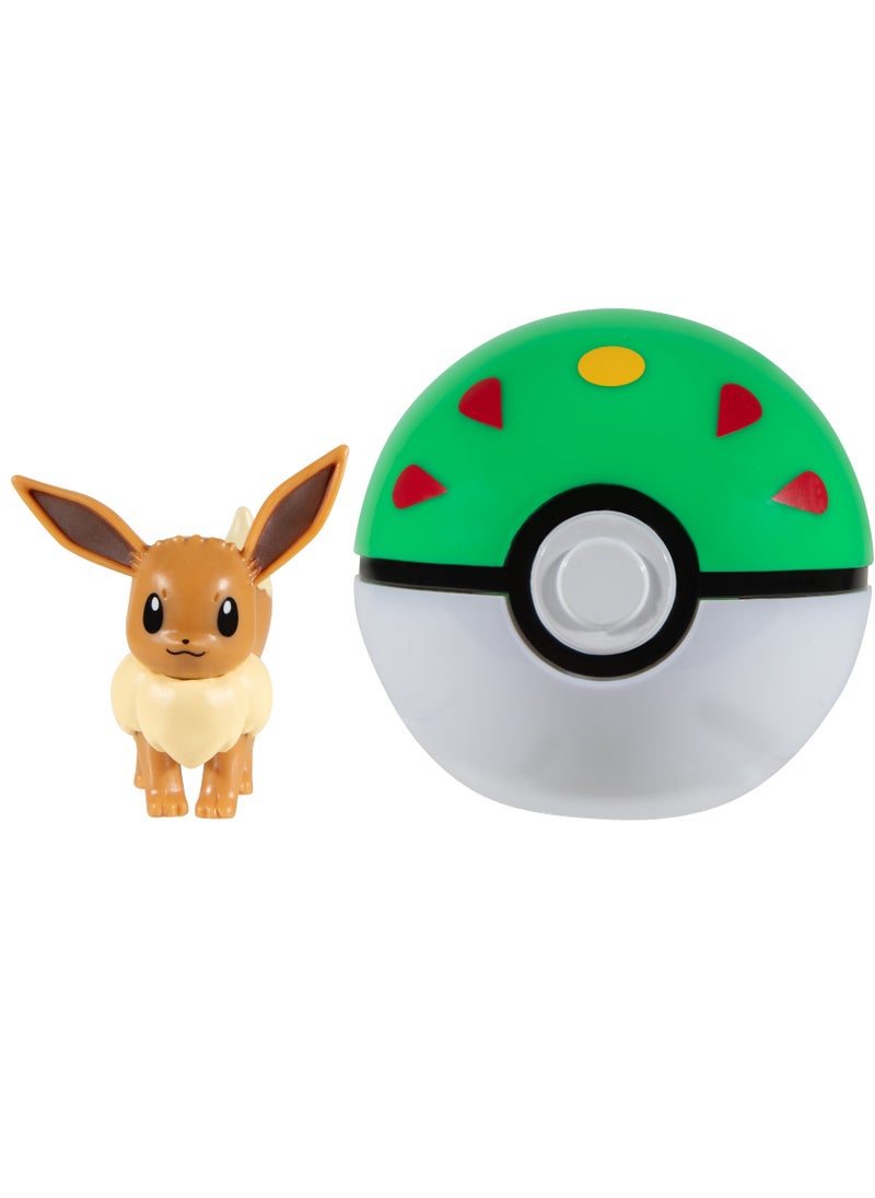 Pokemon Clip N Go, Assorted 1 Piece (Character & Color May Vary) | Poke Ball | Character Figure | Collectible Figure | Battle Figure | Pikachu , Eeve and more! | Perfect Gift for Kids and Collectors