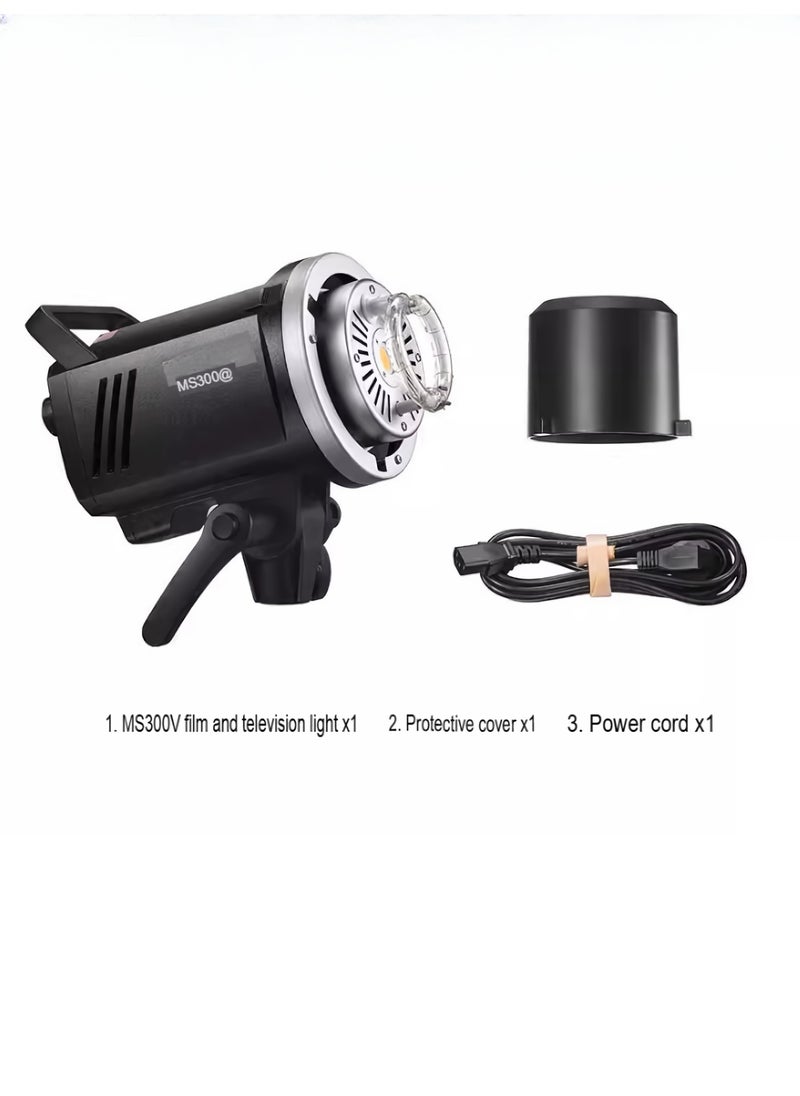 MS300V LED Video Light, Lightweight And Compact Studio Light, Portable Durable Powerful Photography Light, Easy To Carry Fill Light For Studio Photography Portrait Photography, (1pc, MS300V)