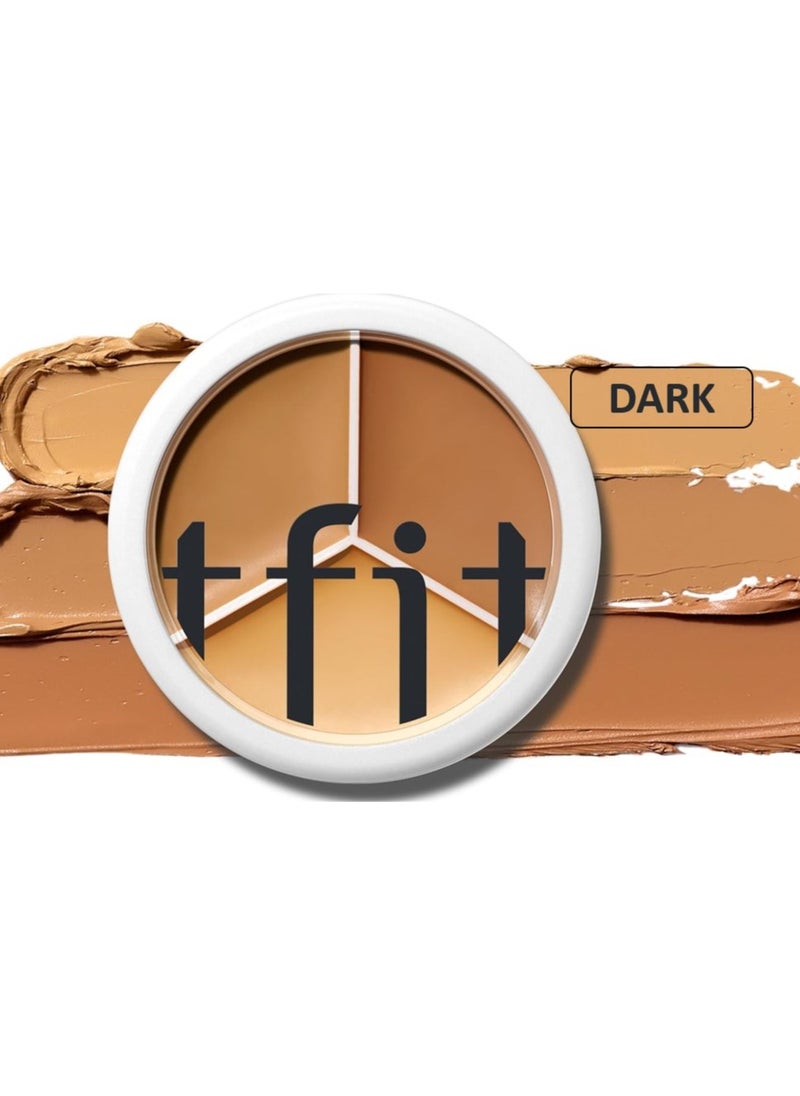 TFIT Cover Up Pro Concealer Palette - 3-in-1 ( 04 dark | 0.52 Oz)