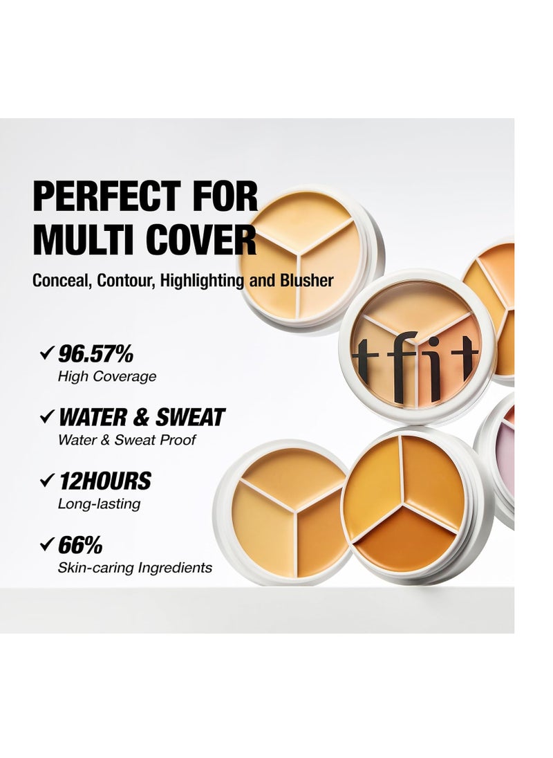 TFIT Cover Up Pro Concealer Palette - 3-in-1 ( 04 dark | 0.52 Oz)