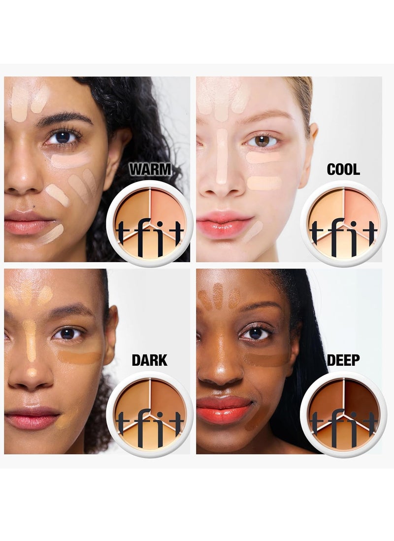 TFIT Cover Up Pro Concealer Palette - 3-in-1 ( 04 dark | 0.52 Oz)