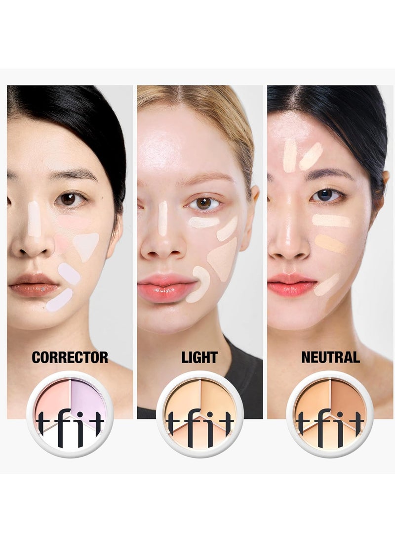 TFIT Cover Up Pro Concealer Palette - 3-in-1 ( 01 neutral | 0.52 Oz)