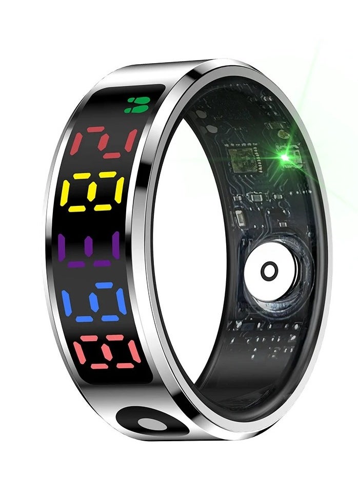 R12 Color Screen Fashion Smart Ring With Smart Touch Health Tracker Fitness IP68 5ATM Waterproof Men Women Intelligent Ring