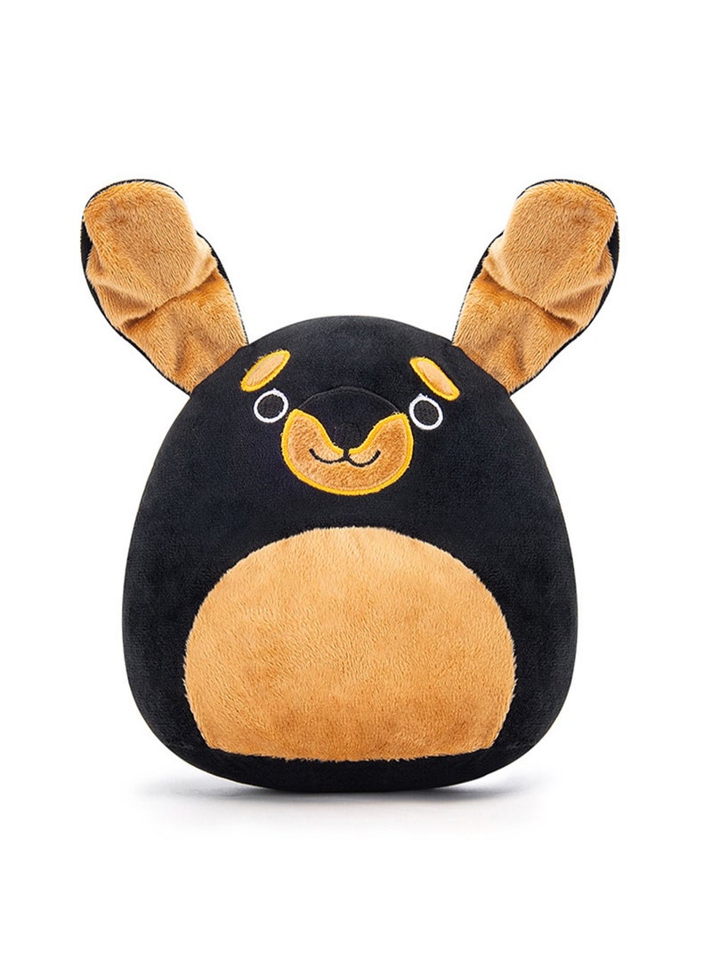 20cm Cute Doll Plush Toy Rag Doll Pillow Doll, Suitable For Room Decoration Children'S Birthday Gift (Black - Rottweiler)