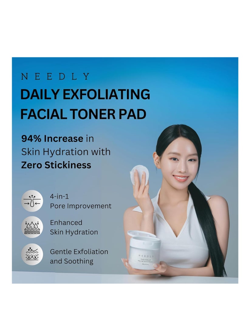 NEEDLY Exfoliating Facial Pads with BHA & PHA | 60 pads