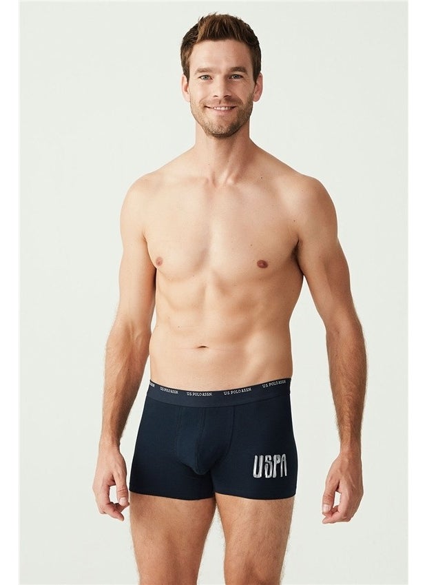 BASE. Polo Assn. Men's Navy Blue - Navy Blue Melange 3-Piece Boxer