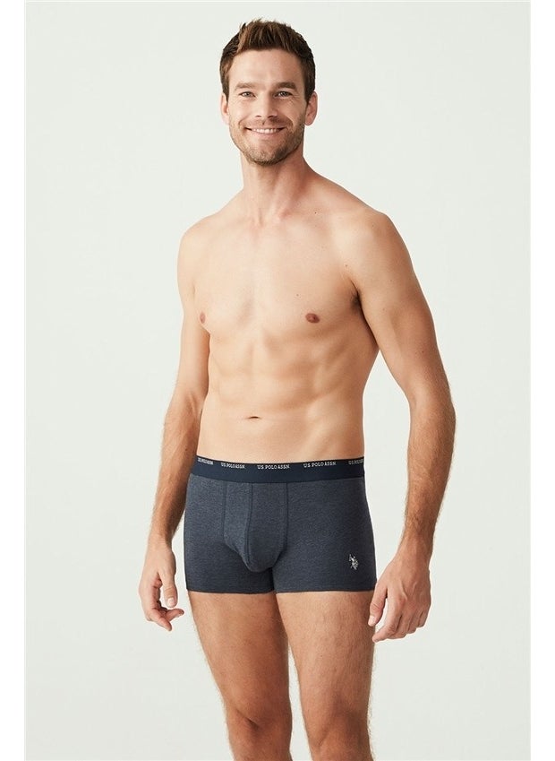 BASE. Polo Assn. Men's Navy Blue - Navy Blue Melange 3-Piece Boxer