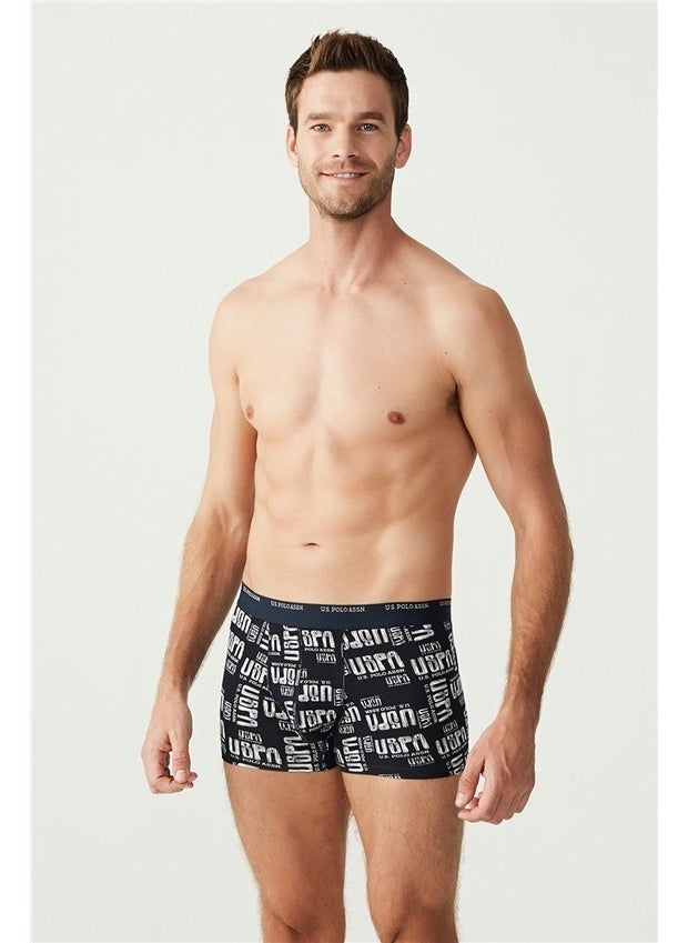 BASE. Polo Assn. Men's Navy Blue - Navy Blue Melange 3-Piece Boxer