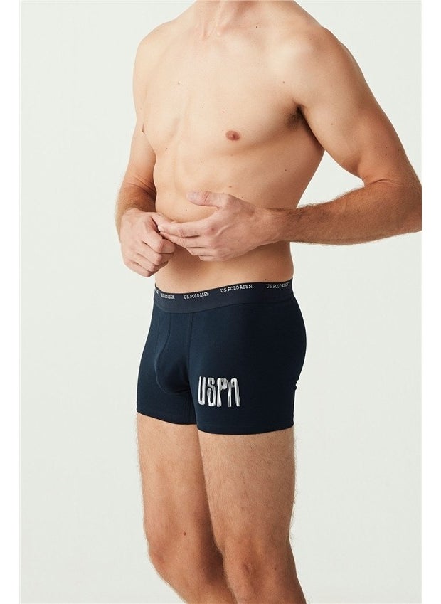 BASE. Polo Assn. Men's Navy Blue - Navy Blue Melange 3-Piece Boxer