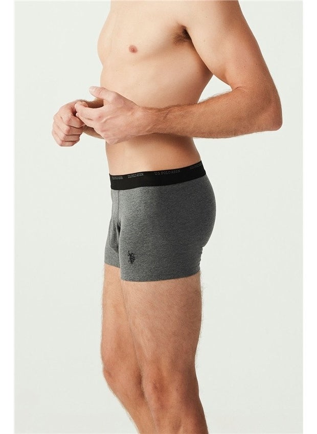 BASE. Polo Assn. Men's Anthracite Melange - Black - Gray Melange 3-Piece Boxer 80338